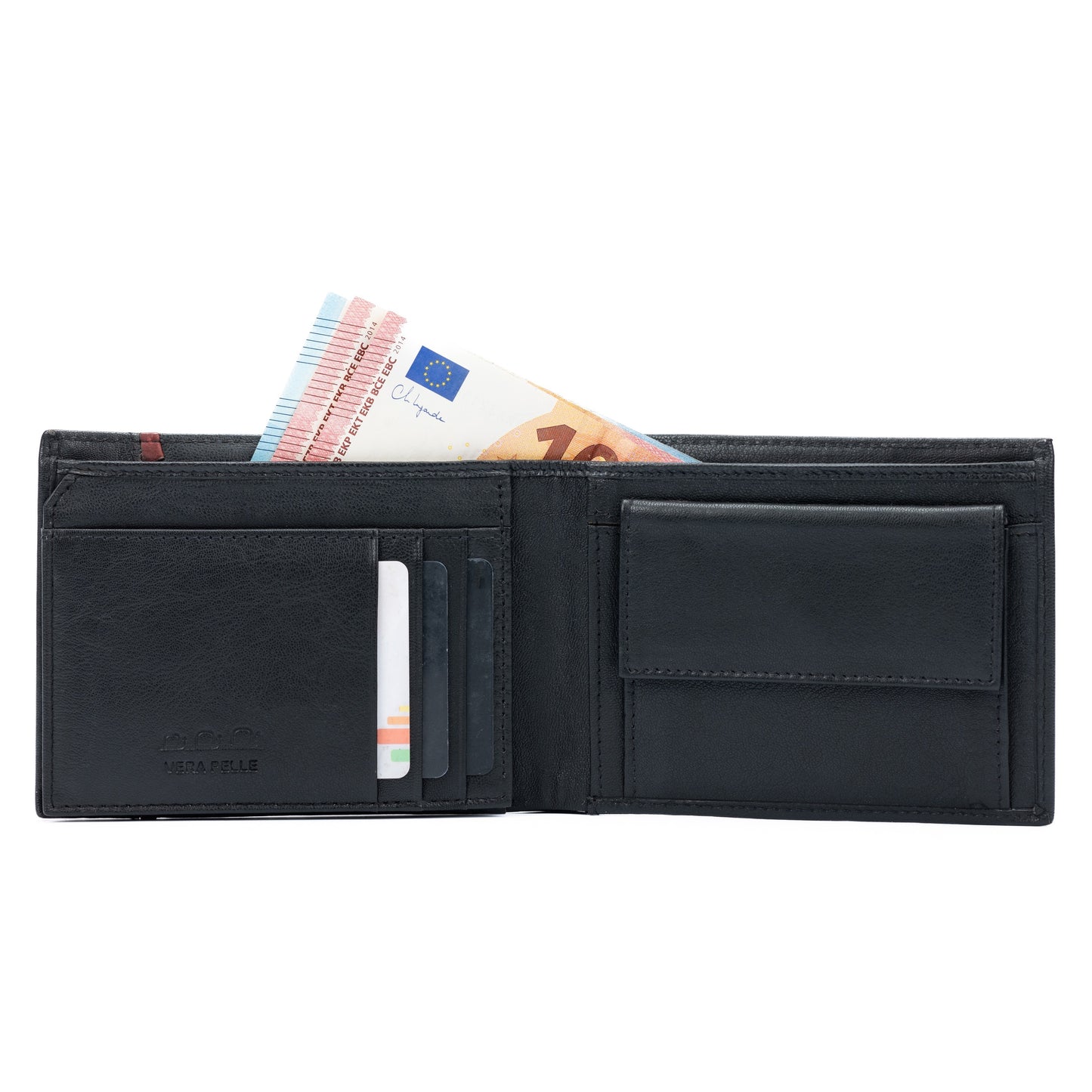 K10904AB - Portafogli Uomo in Vera Pelle Col. Nero