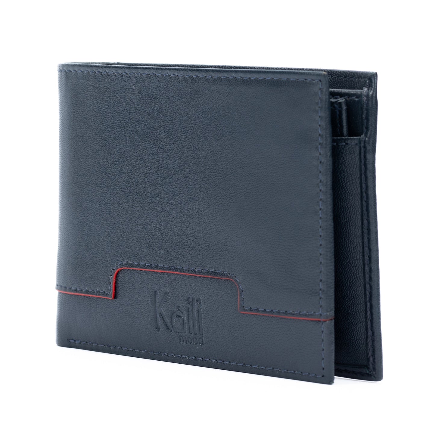 K11006DB - Portafogli Uomo in Vera Pelle Col. Blu