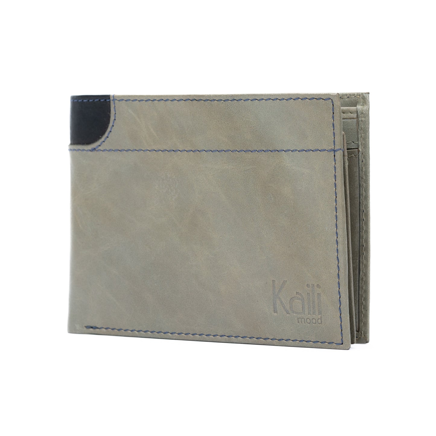 K11104FB - Portafogli Uomo in Vera Pelle Col. Grigio