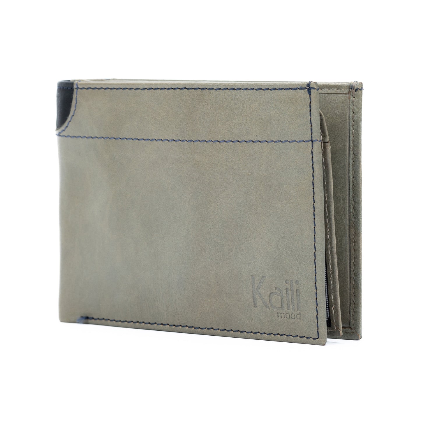 K11105FB - Portafogli Uomo in Vera Pelle Col. Grigio