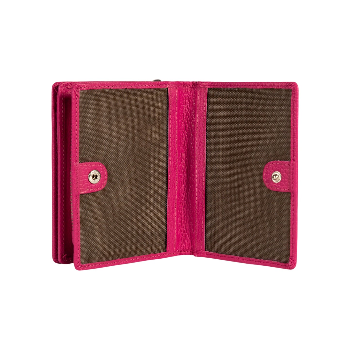 RB1080SBE | Portafogli Donna Made in Italy in Vera Pelle grana Dollaro. Colore Fuxia. Dimensioni (da chiuso): cm 13 x 9 x 2,5