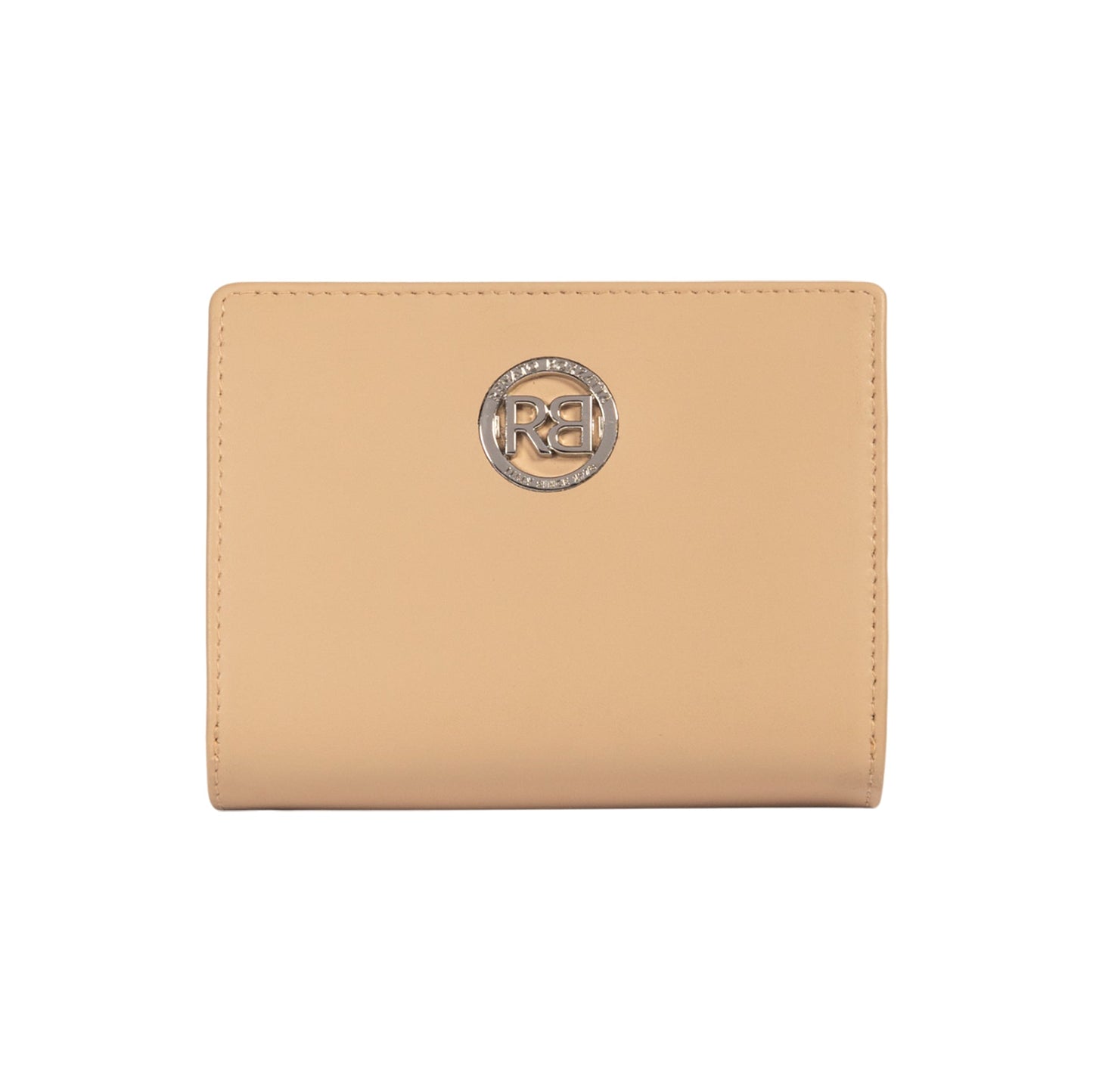 RB1083SAL | Portafogli Donna Made in Italy in Vera Pelle Liscia Opaca. Colore Beige. Dimensioni (da chiuso): cm 13 x 9 x 2,5