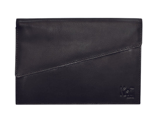K0018AB | Porta Documenti Auto e Moto in Vera Pelle pieno fiore con leggera grana. Colore Nero. Chiusura con bottone automatico. Dimensioni: cm 19 x 13 x 1. Confezione: Sacchetto in Tnt