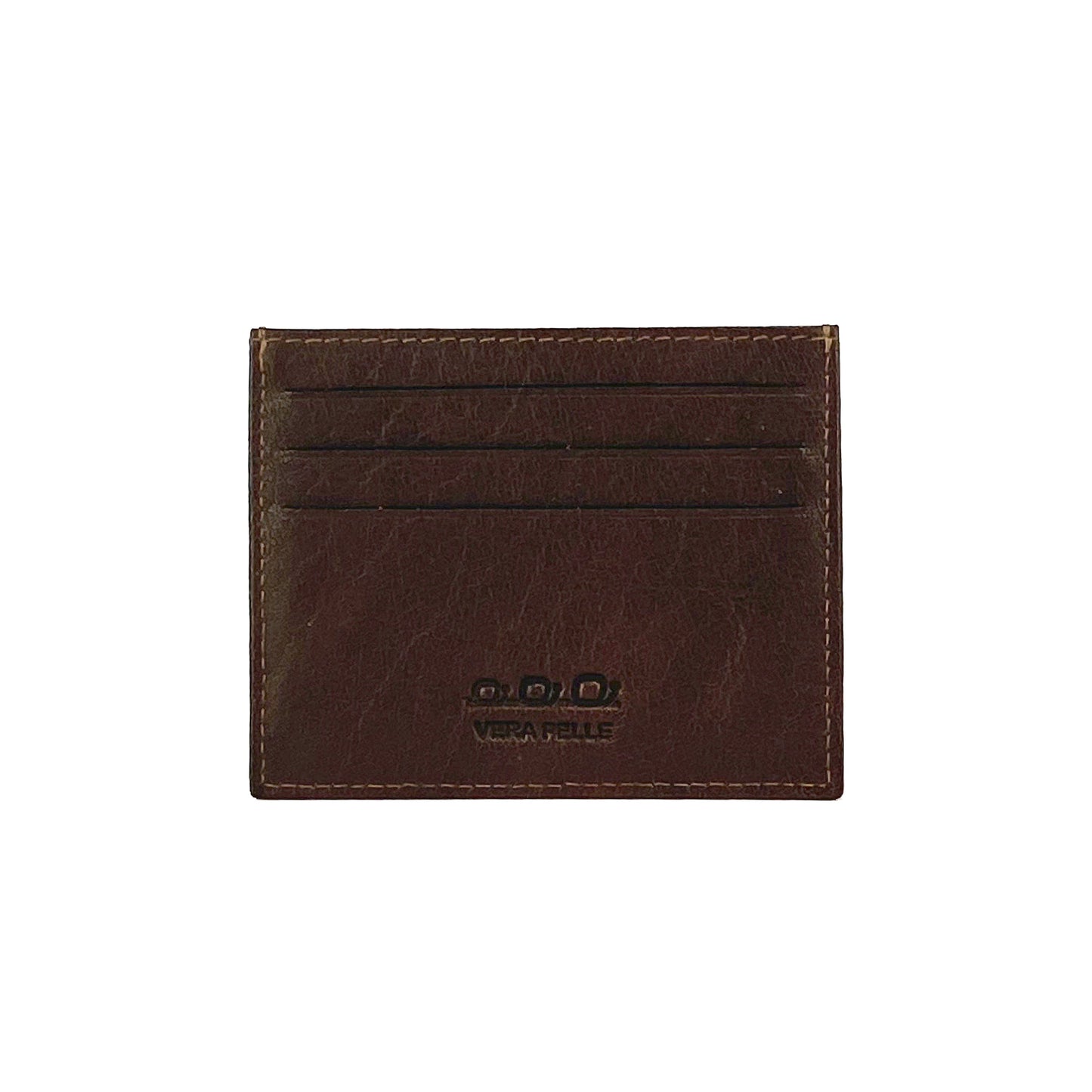 K10616BB | Porta Carte di Credito in Vera Pelle pieno fiore, volanata. Colore Testa Moro. Tasca centrale grande. Dimensioni: cm 9,8 x 8 x 0,5. Confezione: Gift Box rigido fondo/coperchio