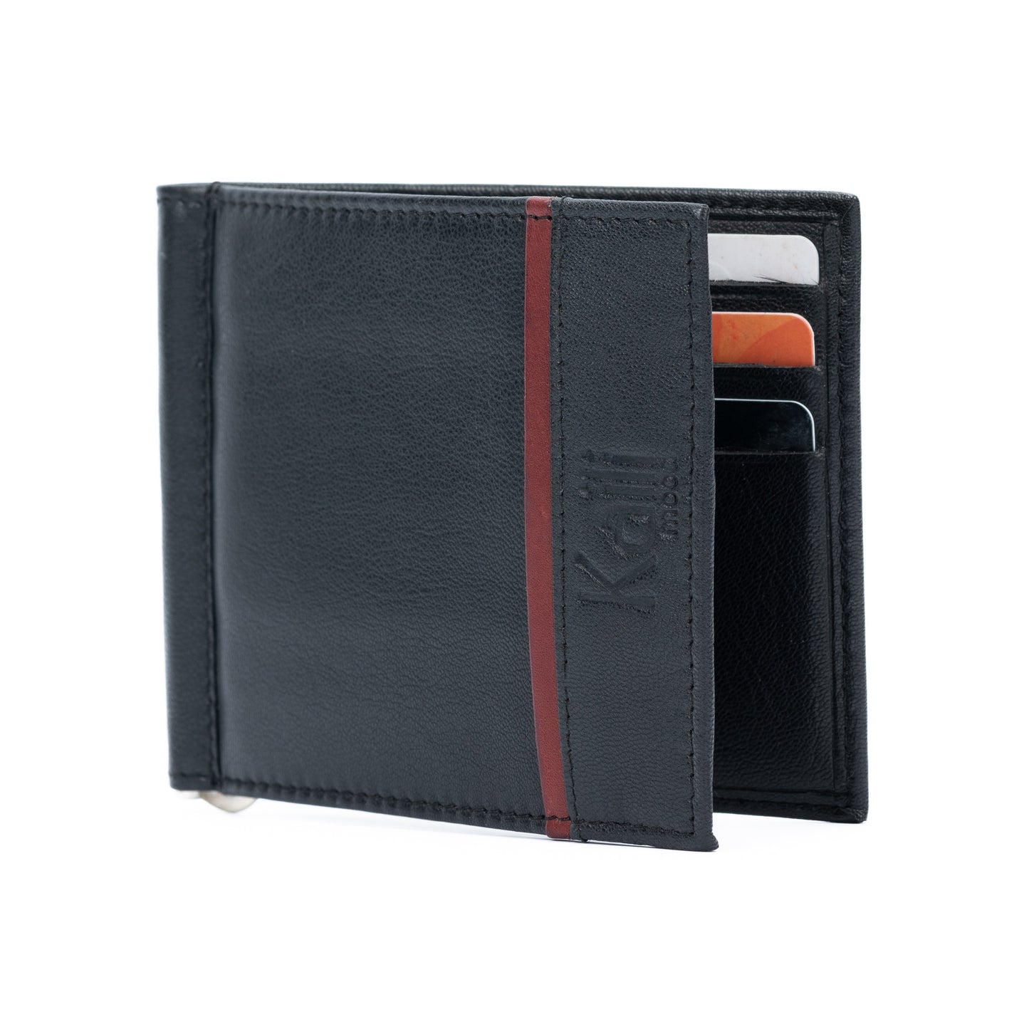 K10901AB - Portadollari Uomo in Vera Pelle Col. Nero