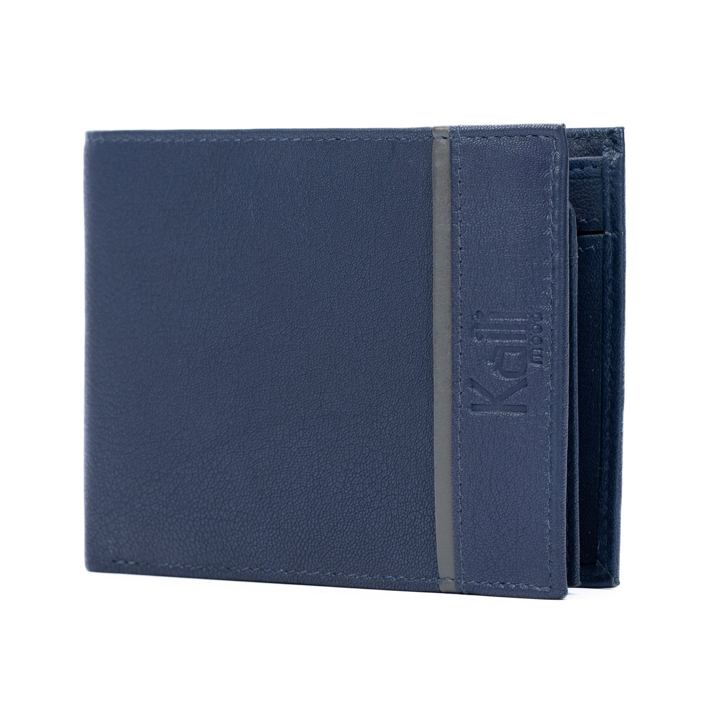 K10904DB - Portafogli Uomo in Vera Pelle Col. Blu