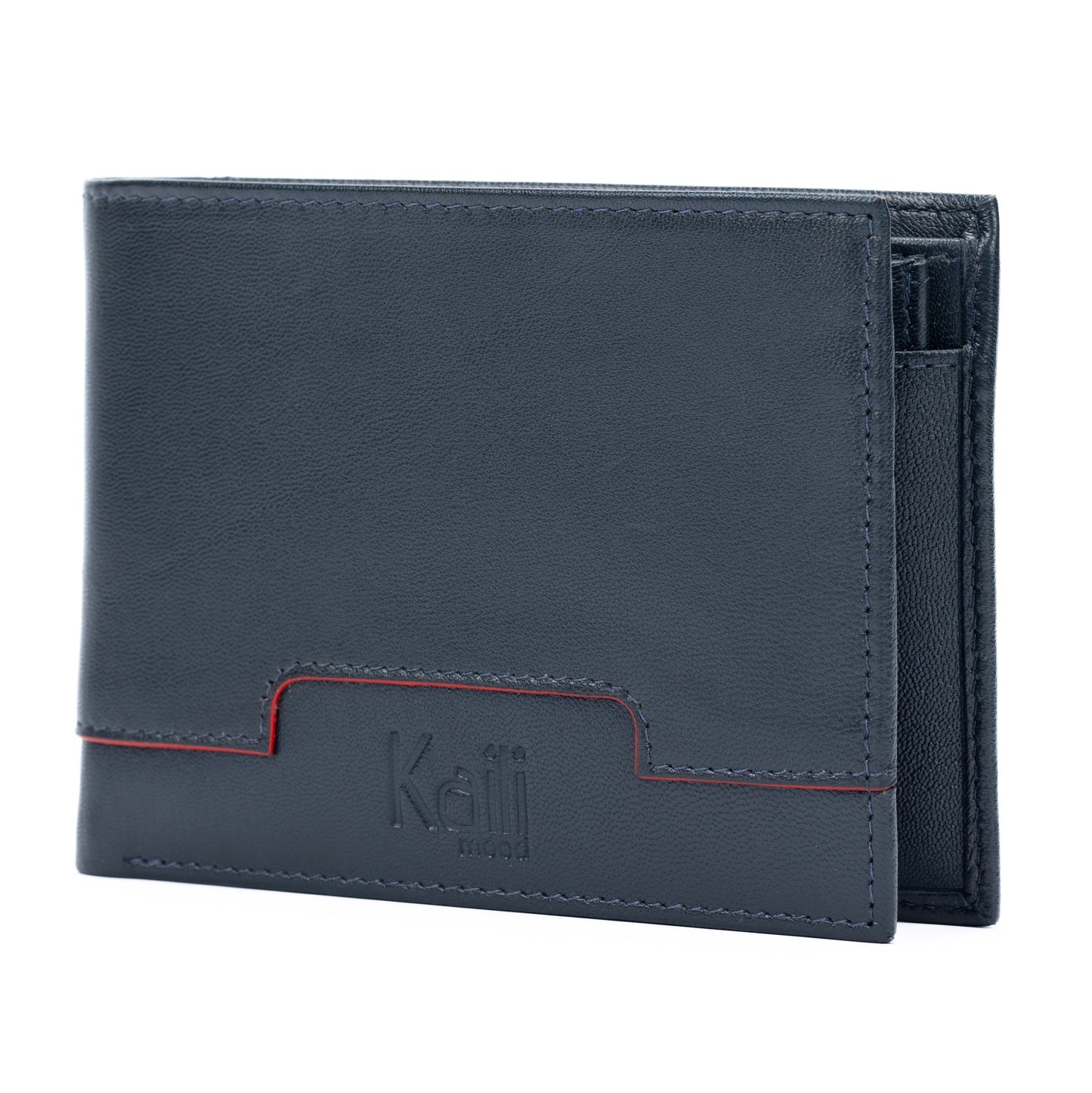 K11006DB - Portafogli Uomo in Vera Pelle Col. Blu