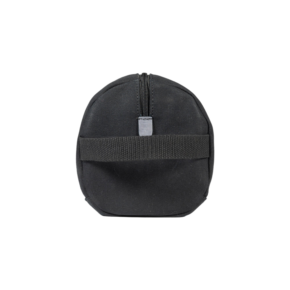 K2005AF | Beauty Case in Canvas 100% Cotone/Vera Pelle pieno fiore, Naked. Colore Nero. Maniglia laterale. Chiusura con lampo. Dimensioni: cm 25 x 15 x 17. Confezione: Sacchetto in Tnt