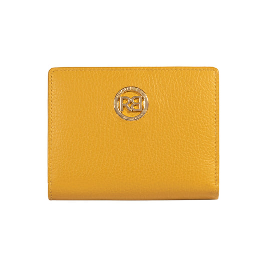 RB1080GAR | Portafogli Donna Made in Italy in Vera Pelle grana Dollaro. Colore Senape. Dimensioni (da chiuso): cm 13 x 9 x 2,5