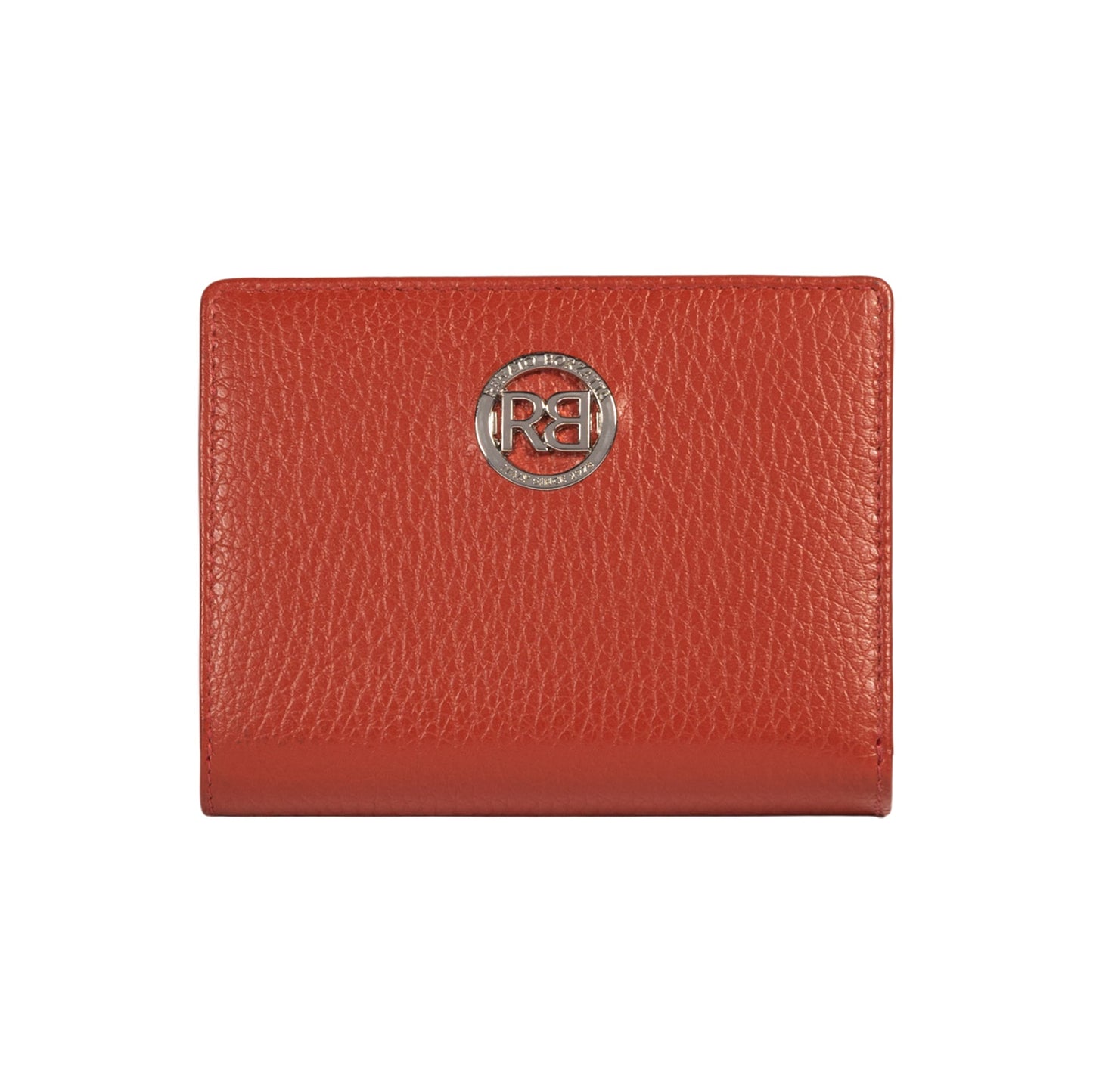 RB1080SAM | Portafogli Donna Made in Italy in Vera Pelle grana Dollaro. Colore Paprika. Dimensioni (da chiuso): cm 13 x 9 x 2,5