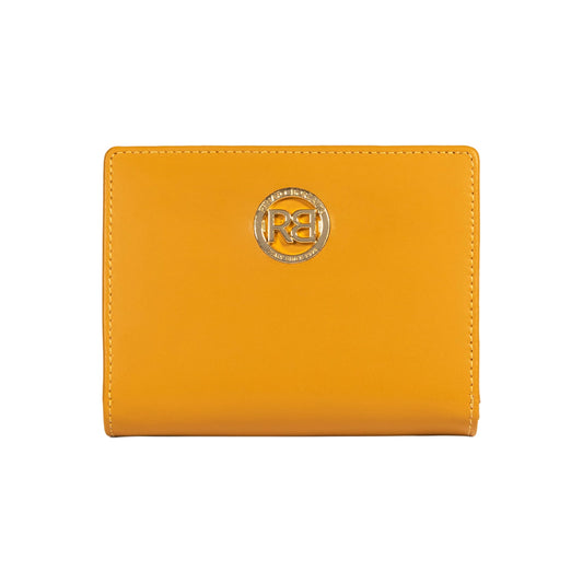 RB1083GAR | Portafogli Donna Made in Italy in Vera Pelle Liscia Opaca. Colore Senape. Dimensioni (da chiuso): cm 13 x 9 x 2,5
