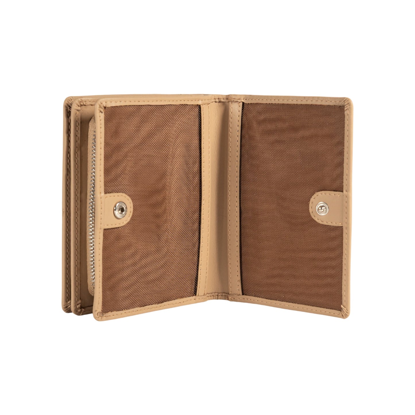 RB1083SAL | Portafogli Donna Made in Italy in Vera Pelle Liscia Opaca. Colore Beige. Dimensioni (da chiuso): cm 13 x 9 x 2,5