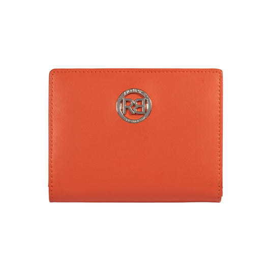 RB1083SAM | Portafogli Donna Made in Italy in Vera Pelle Liscia Opaca. Colore Paprika. Dimensioni (da chiuso): cm 13 x 9 x 2,5