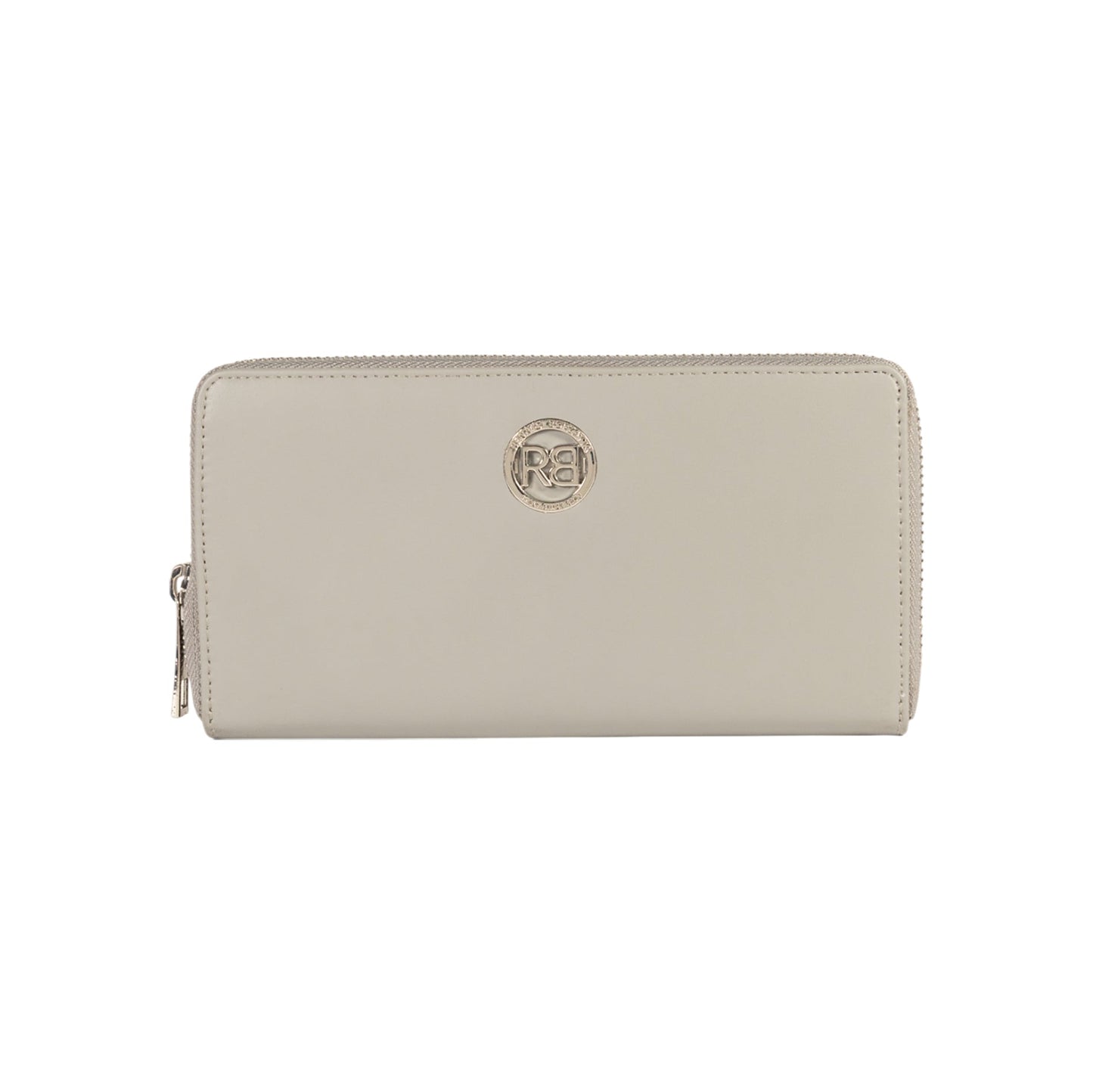 RB1084SF | Portafogli Donna con chiusura lampo Made in Italy in Vera Pelle Liscia Opaca. Colore Grigio. Dimensioni: cm 20 x 10 x 2,5