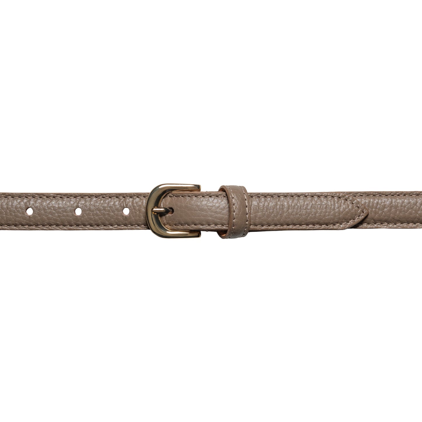RB4021AQ | Cintura Donna Made in Italy in Vera Pelle grana Dollaro. Fibbia in finitura Oro Lucido. Colore Taupe. Dimensioni: cm 115 x 2,0 x 0,5 (giro vita cm 100)