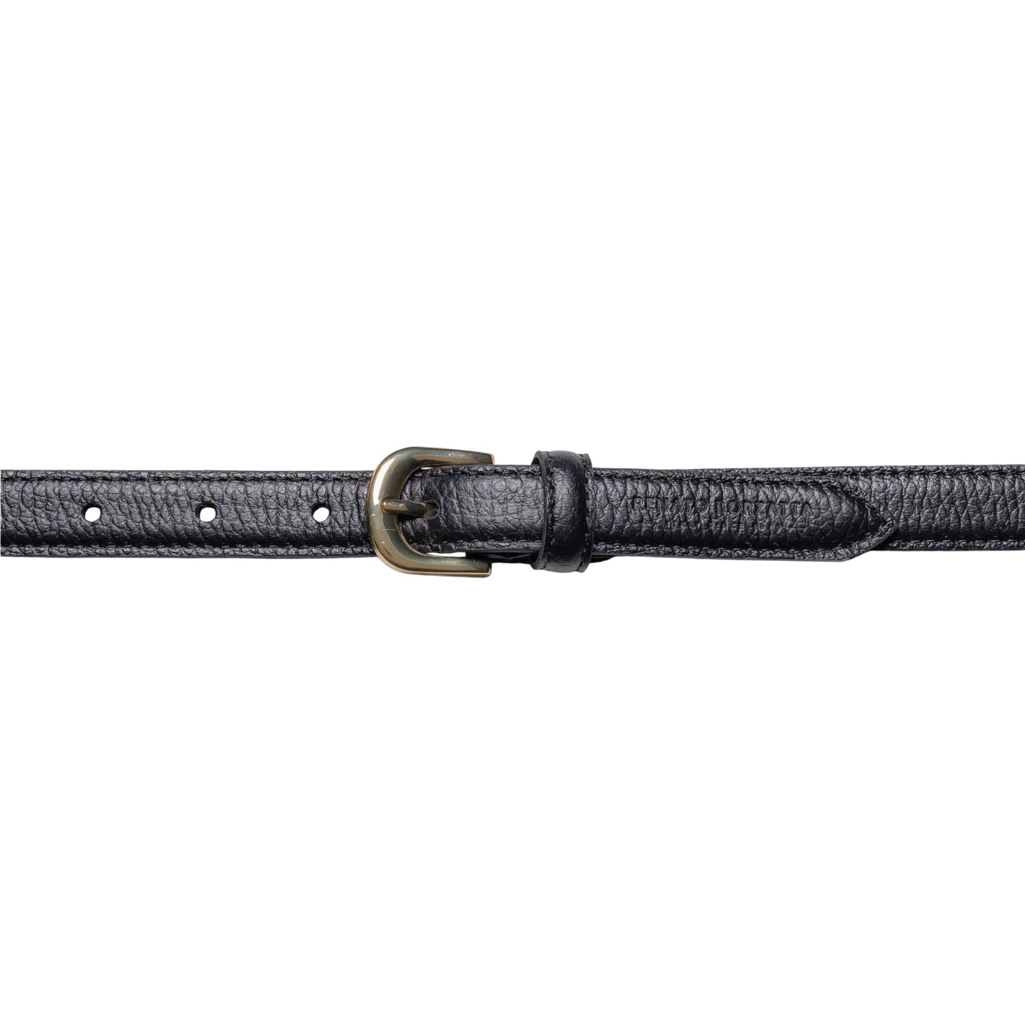 RB4021A | Cintura Donna Made in Italy in Vera Pelle grana Dollaro. Fibbia in finitura Oro Lucido. Colore Nero. Dimensioni: cm 115 x 2,0 x 0,5 (giro vita cm 100)