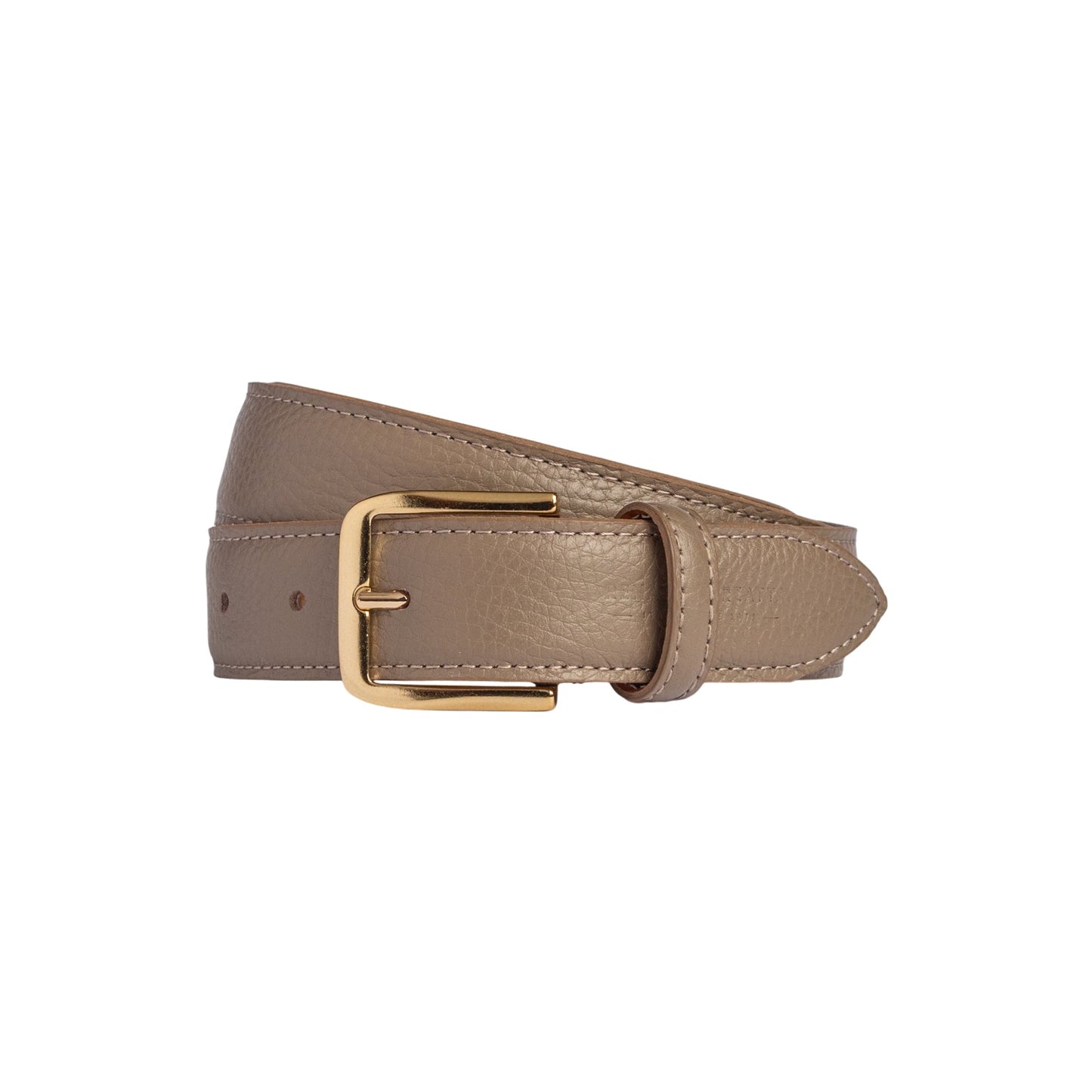 RB4023AQ | Cintura Donna Made in Italy in Vera Pelle grana Dollaro. Fibbia in finitura Oro Lucido. Colore Taupe. Dimensioni: cm 115 x 3,0 x 0,5 (giro vita cm 100)