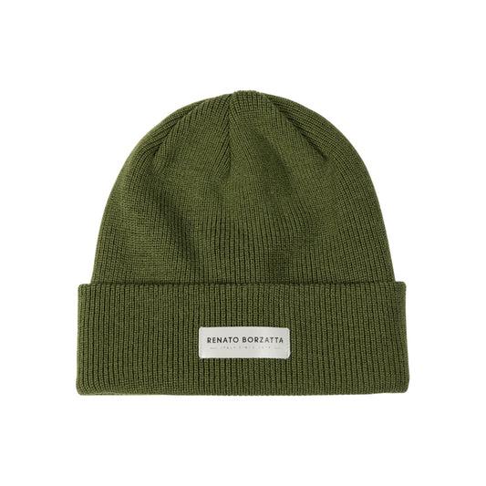 RB5001E  | Berretto in Maglia a doppio strato MONVISO Misto Lana Made in Italy. Colore Verde - Taglia Unica