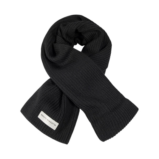 RB5002A  | Sciarpa in Maglia CERVINO Misto Lana Made in Italy. Colore Nero - Taglia Unica