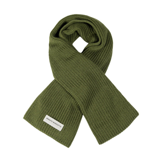RB5002E  | Sciarpa in Maglia CERVINO Misto Lana Made in Italy. Colore Verde - Taglia Unica