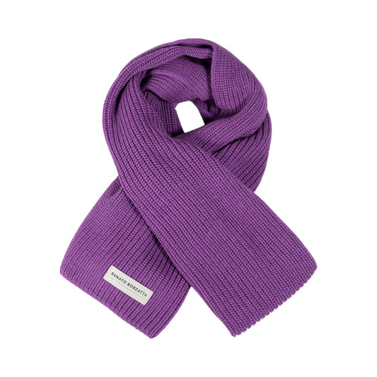 RB5002Y  | Sciarpa in Maglia CERVINO Misto Lana Made in Italy. Colore Viola - Taglia Unica