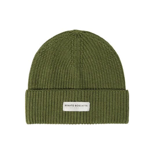 RB5003E  | Berretto in Maglia CERVINO Misto Lana Made in Italy. Colore Verde - Taglia Unica