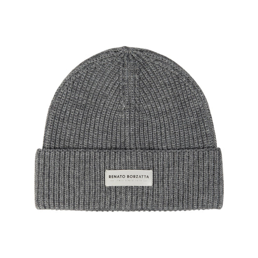 RB5003F  | Berretto in Maglia CERVINO Misto Lana Made in Italy. Colore Grigio Melange - Taglia Unica