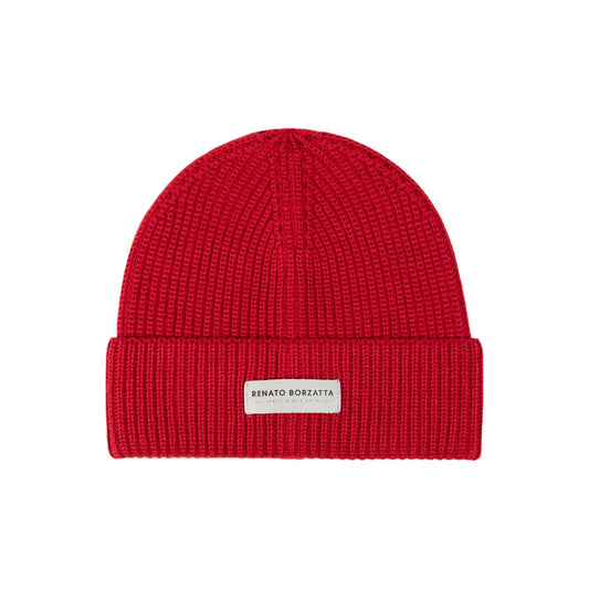 RB5003V  | Berretto in Maglia CERVINO Misto Lana Made in Italy. Colore Rosso - Taglia Unica