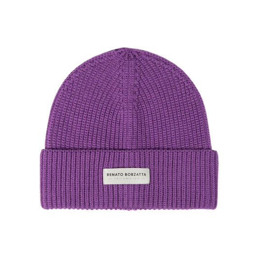RB5003Y  | Berretto in Maglia CERVINO Misto Lana Made in Italy. Colore Viola - Taglia Unica