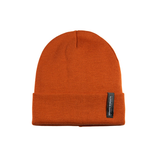 RB5005AM  | Berretto Unisex in Maglia Rasata Tubolare CIMONE Misto Lana Made in Italy. Colore Paprika. Taglia Unica