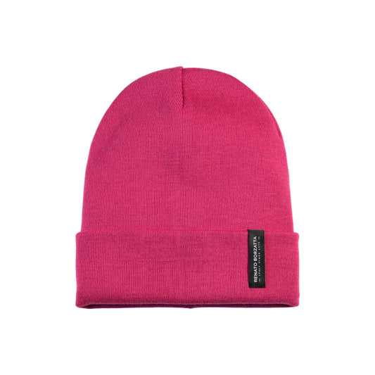 RB5005BE  | Berretto Unisex in Maglia Rasata Tubolare CIMONE Misto Lana Made in Italy. Colore Fuxia. Taglia Unica