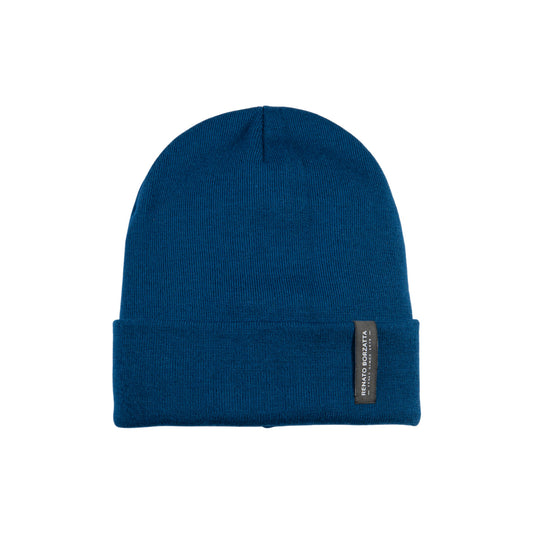 RB5005BZ | Berretto Unisex in Maglia Rasata Tubolare CIMONE Misto Lana Made in Italy. Colore Ottanio. Taglia Unica