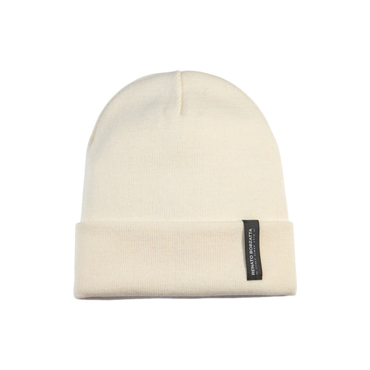 RB5005DB | Berretto Unisex in Maglia Rasata Tubolare CIMONE Misto Lana Made in Italy. Colore Latte. Taglia Unica