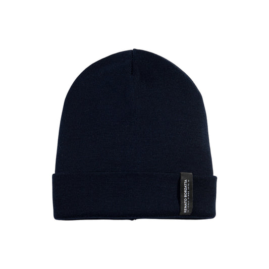 RB5005DC | Berretto Unisex in Maglia Rasata Tubolare CIMONE Misto Lana Made in Italy. Colore Blu Navy. Taglia Unica