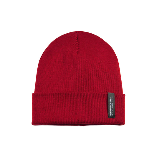 RB5005EB | Berretto Unisex in Maglia Rasata Tubolare CIMONE Misto Lana Made in Italy. Colore Rosso Fuoco. Taglia Unica